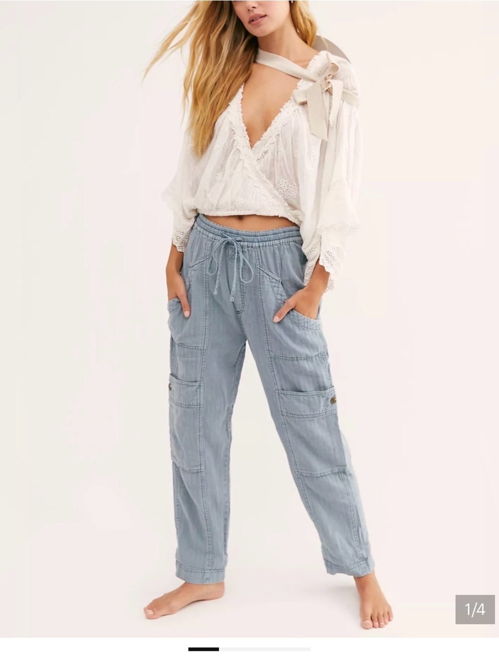 Free People- Feelin' Good Utility Pull-On Pants